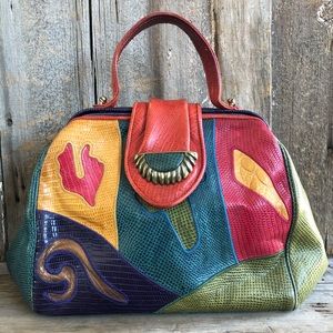 🌵Vintage Sharif Reptile Handbag